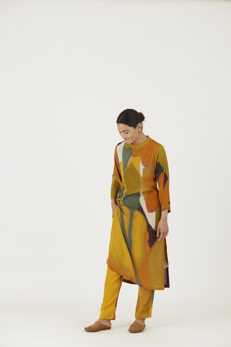 LEI LANI YELLOW LONG KURTA SET Kurta Sets by Yam for women in Singapore