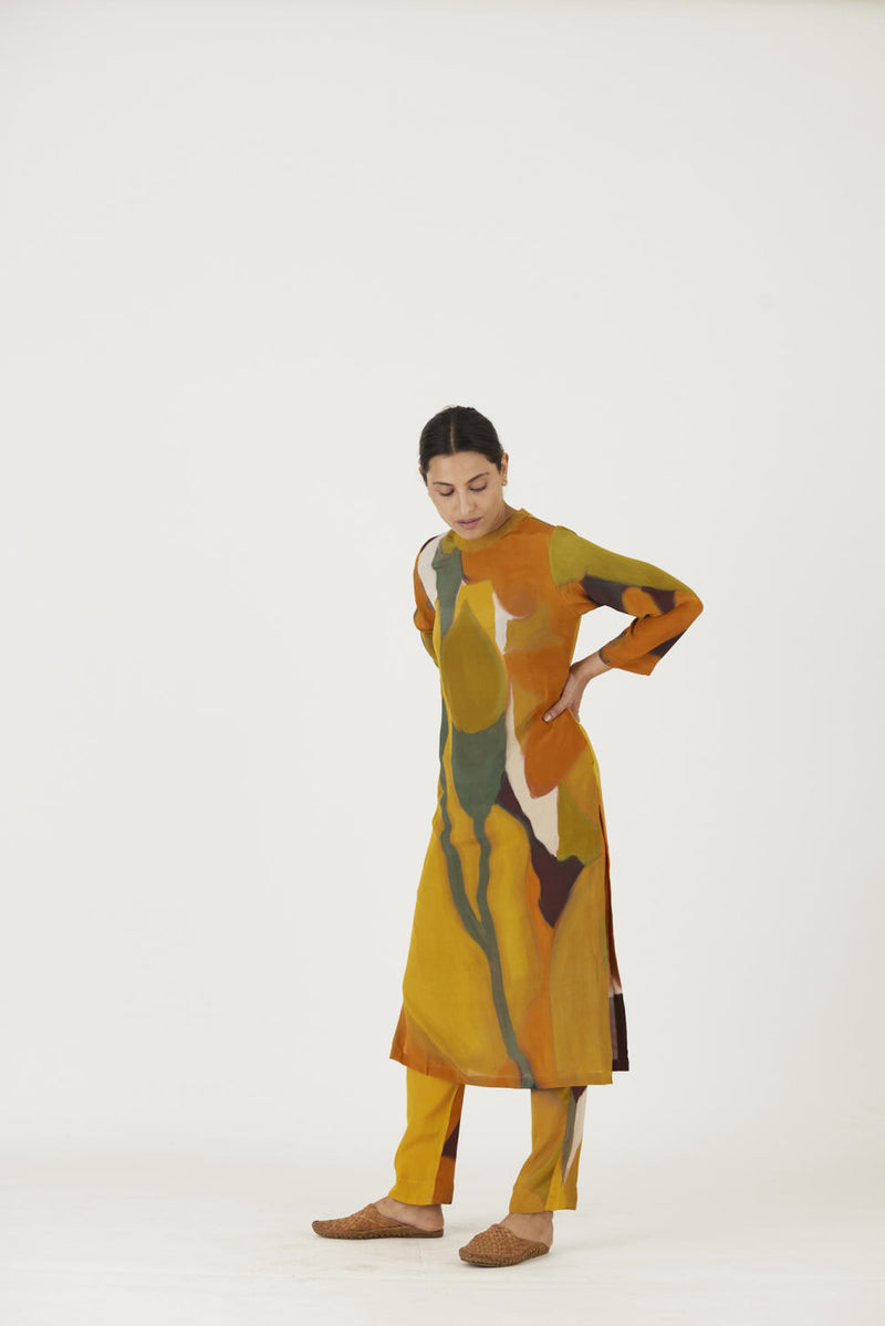 LEI LANI YELLOW LONG KURTA SET Kurta Sets by Yam for women in Singapore