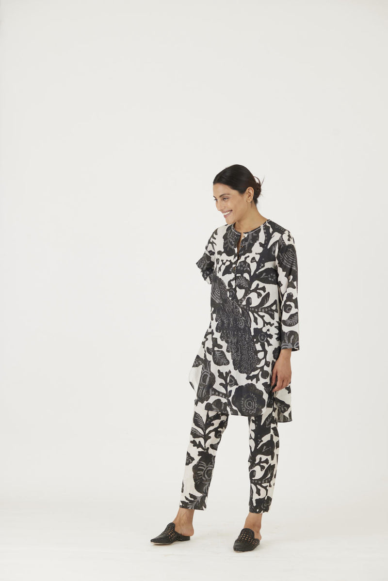 MELINA SHORT KURTA SET Kurta Sets by Yam in black color for women in Singapore