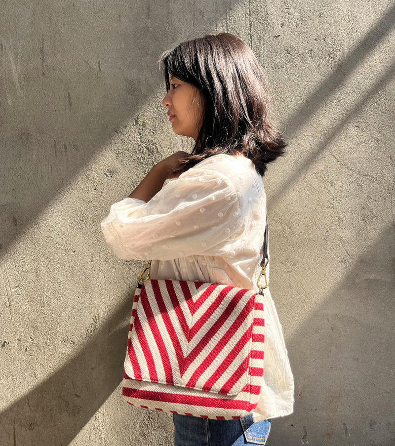 Nautical Sling Bags by Khara Kapas for women in Singapore