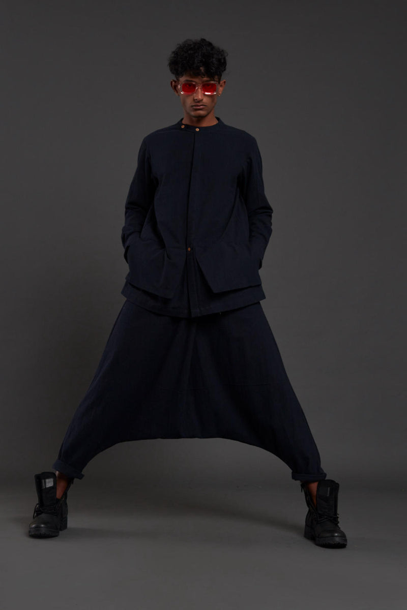 Navy Blue Pocket Dc Set by Mati Men for men in Singapore