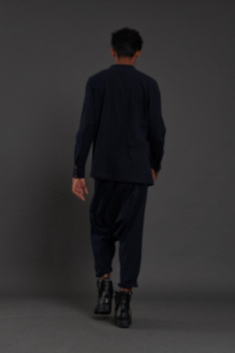 Navy Blue Pocket Dc Set by Mati Men for men in Singapore