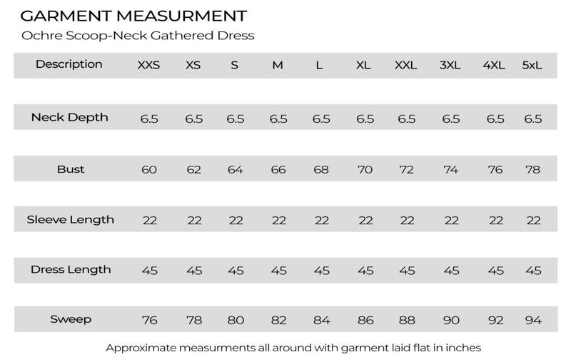 Ochre scoop-neck gathered dress Dress by World of Crow for women in Singapore