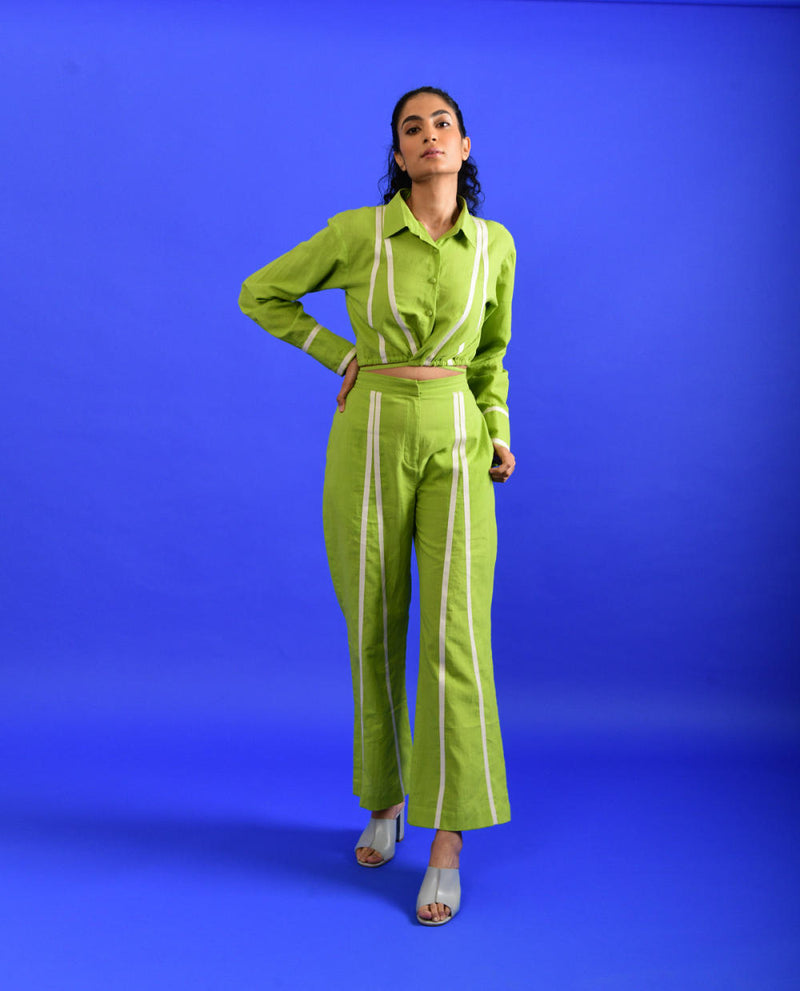 SCREAM GREEN TIE UP TOP