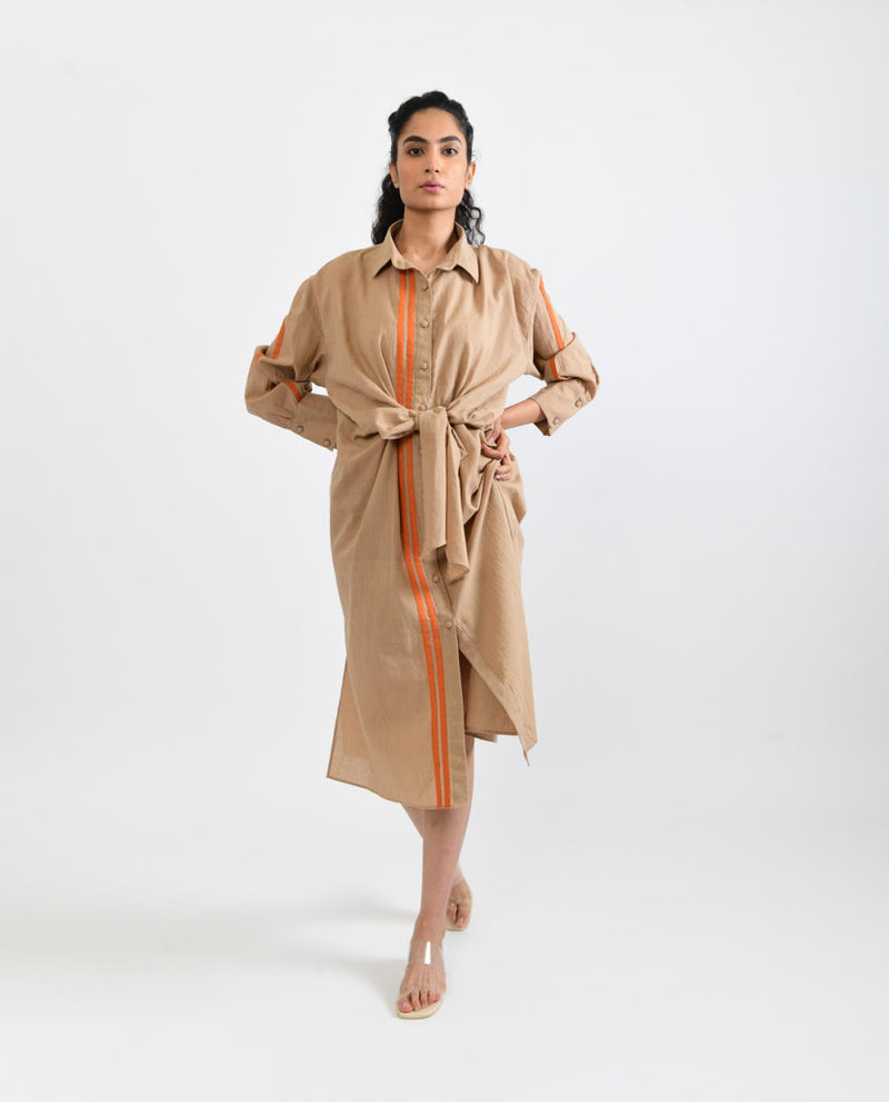 SUNBURST TIE UP DRESS