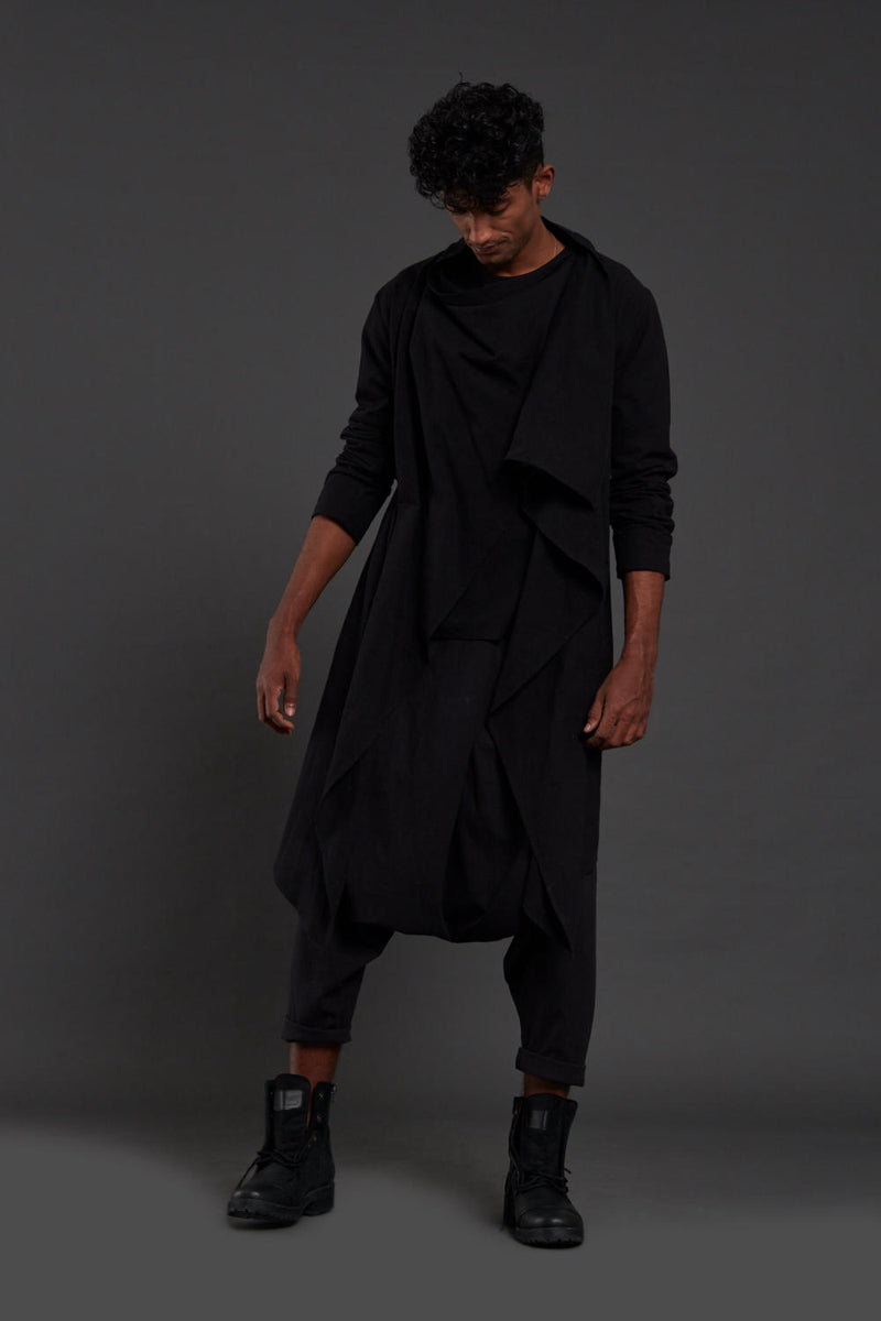 Raasta 3 way Black Jacket & Set of 3 Bottoms by Mati Men for men in Singapore