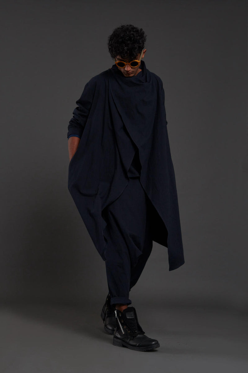 Raasta 3 way Navy Blue Jacket & Set of 3 Bottoms by Mati Men for men in Singapore