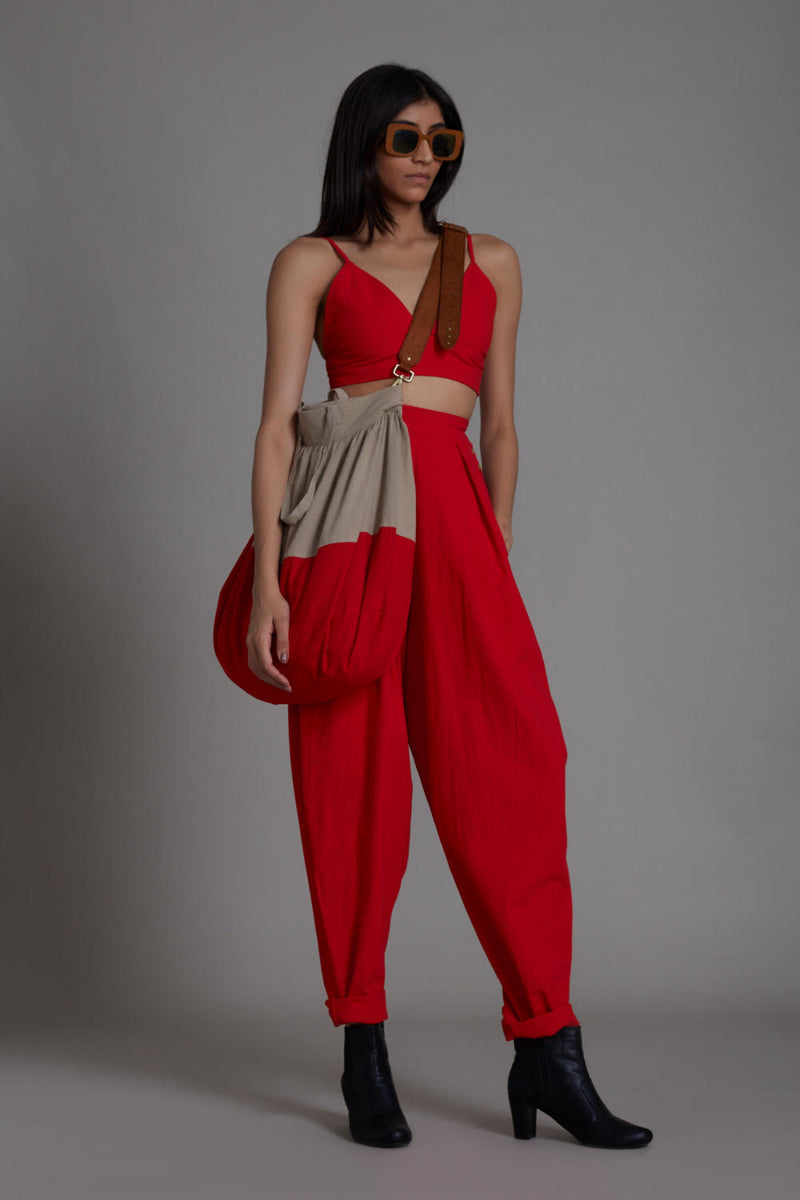 Red Mile Set Co-ord Set,Bottoms by Mati for women in Singapore