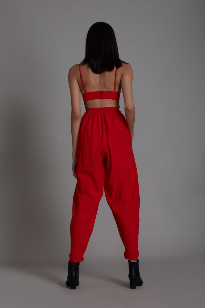 Red Mile Set Co-ord Set,Bottoms by Mati for women in Singapore