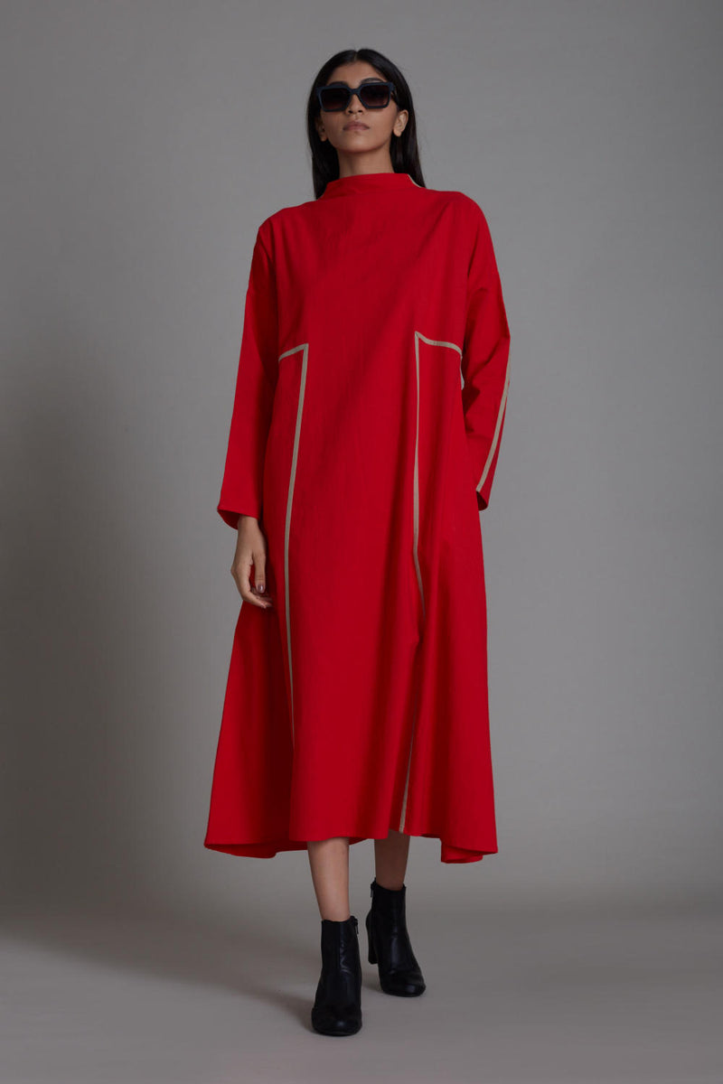 Red Piping Dress Dress by Mati for women in Singapore