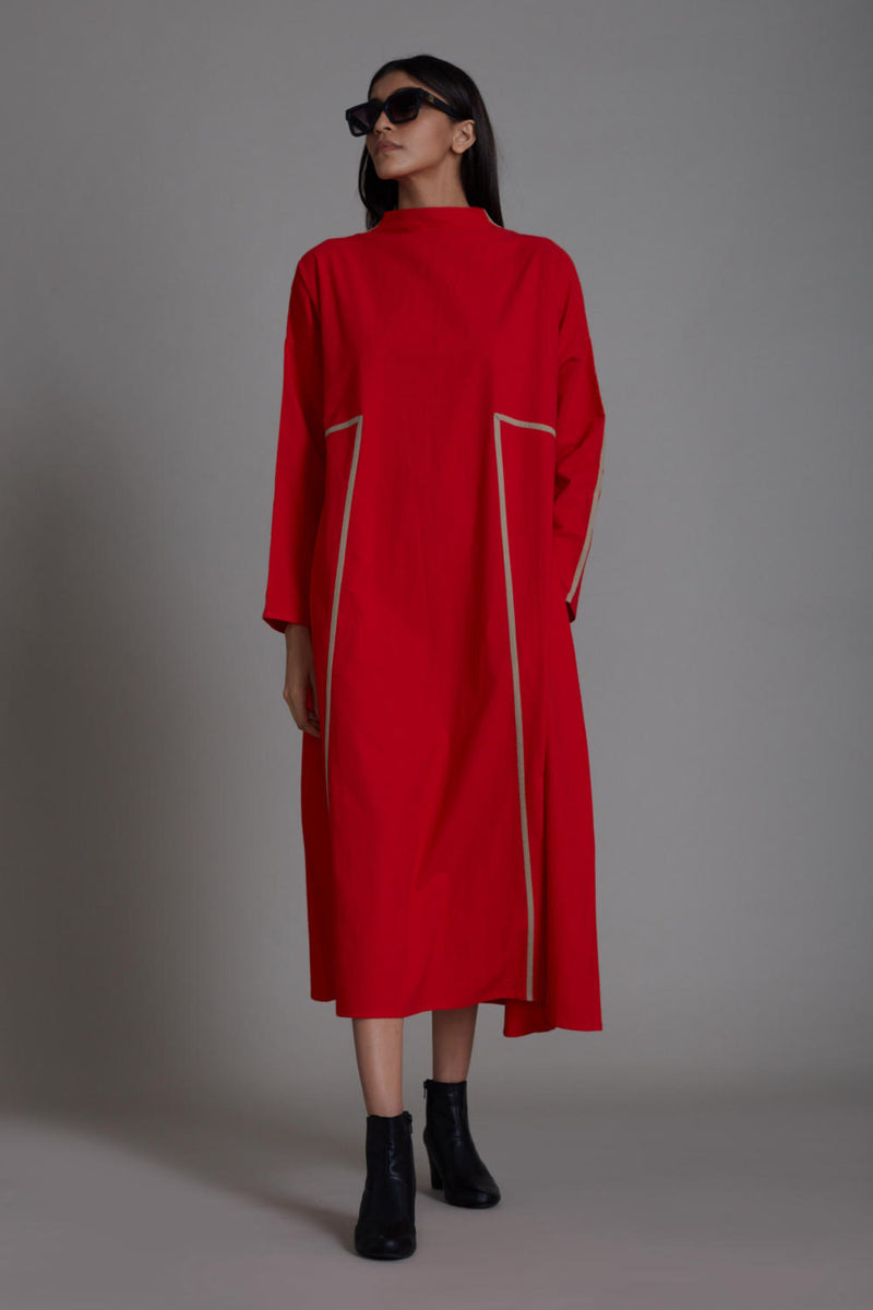 Red Piping Dress Dress by Mati for women in Singapore