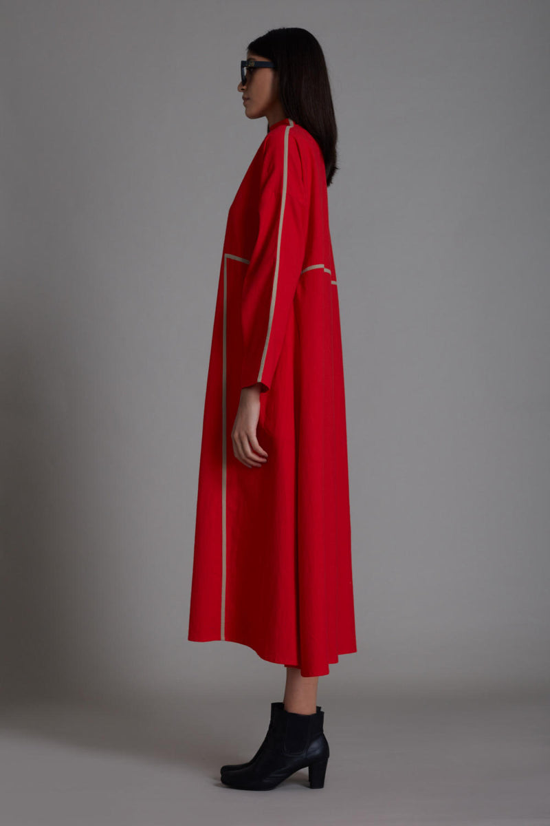 Red Piping Dress Dress by Mati for women in Singapore