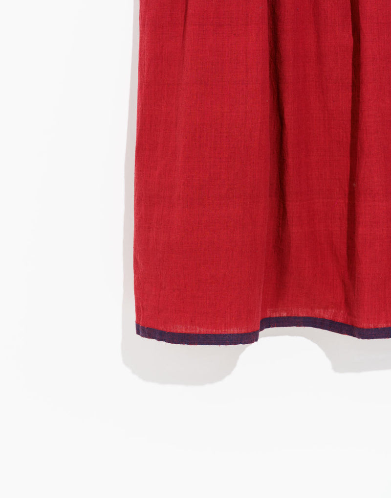 Red pleated midi dress - Red Dress by World of Crow in red color for women in Singapore