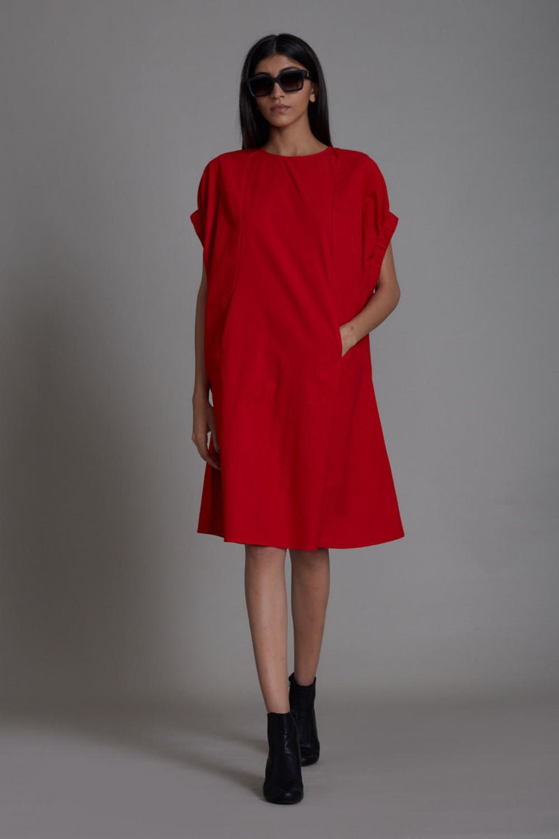 Red Pocket Dress Dress by Mati for women in Singapore