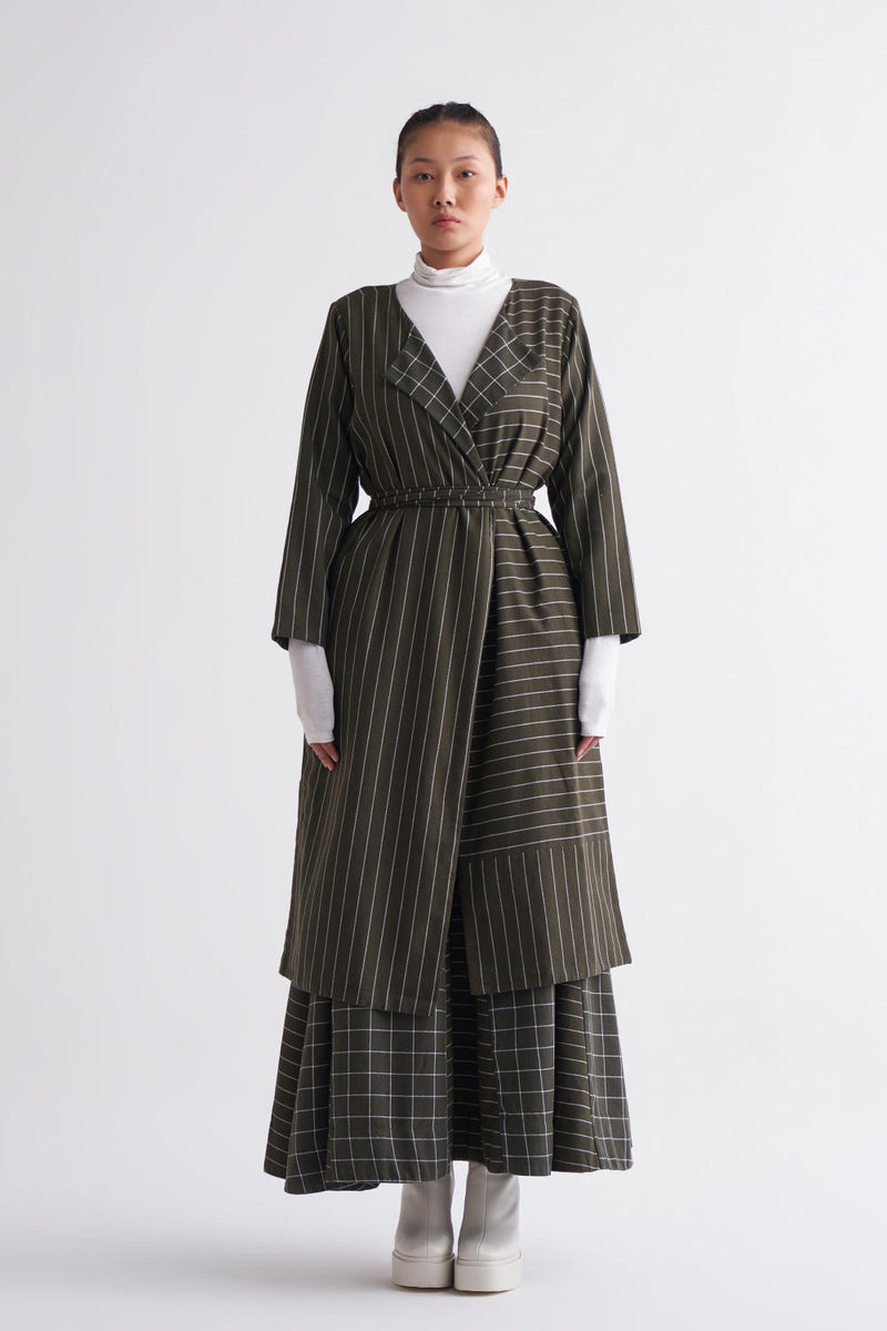 Reversible Jacket Co-ord - Olive Co-ord Set,Jackets & Overlays by THREE for women in Singapore