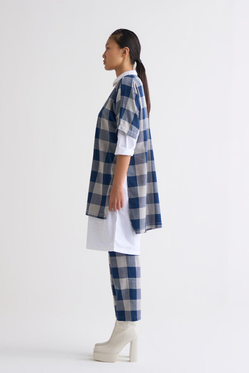 Round Neck Dolman Top Co ord - Navy Co-ord Set,Top & Tunics by THREE for women in Singapore