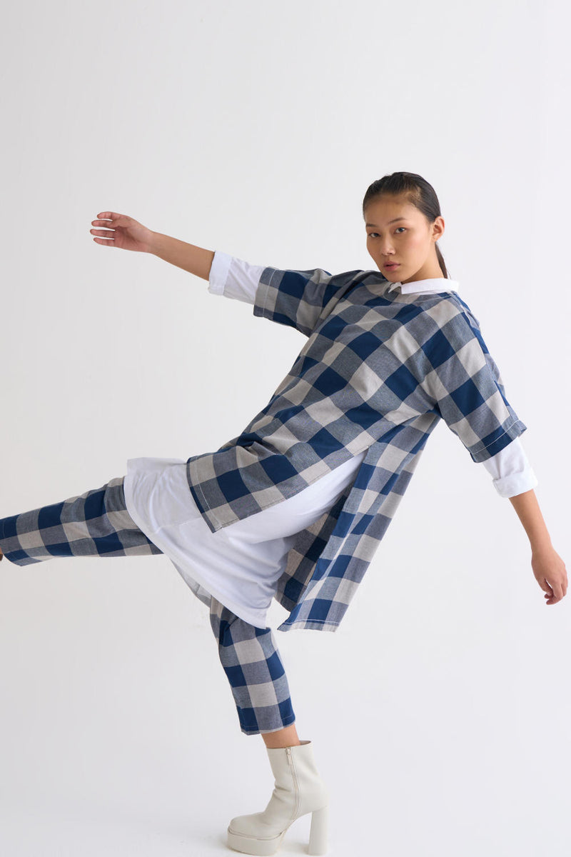 Round Neck Dolman Top Co ord - Navy Co-ord Set,Top & Tunics by THREE for women in Singapore