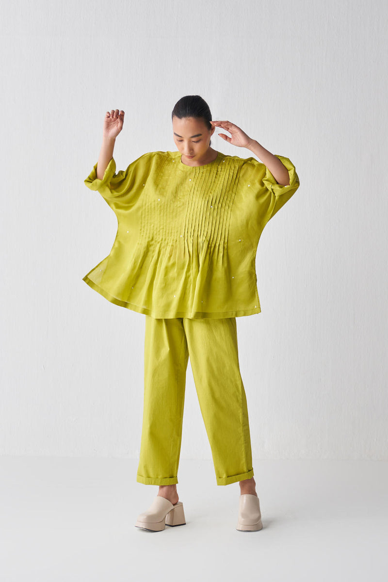 PINTUCK POLKA TOP CO-ORD Co-ord Set,Top & Tunics by THREE for women in Singapore