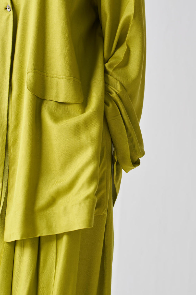 WIDE SLEEVE JACKET CO-ORD-LIME Co-ord Set,Jackets & Overlays,Bottoms by THREE for women in Singapore
