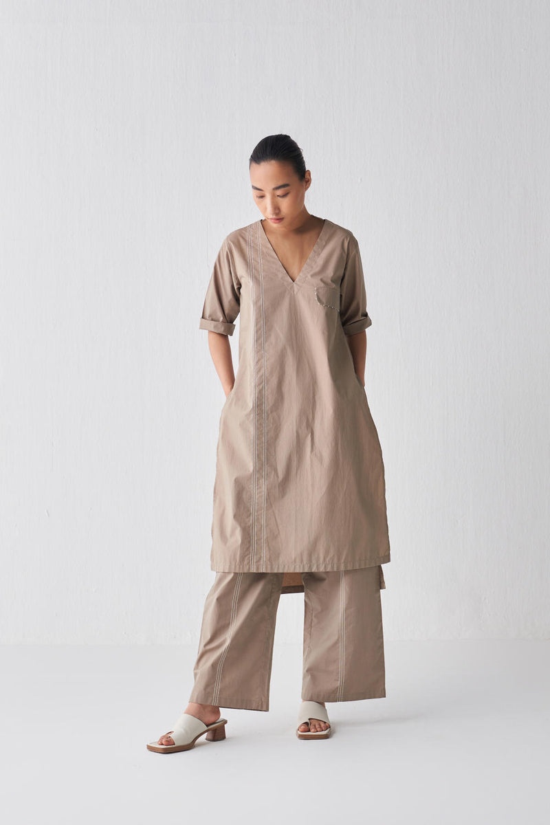 FLAP POCKET TUNIC CO-ORD (SET OF 3) Co-ord Set by THREE for women in Singapore