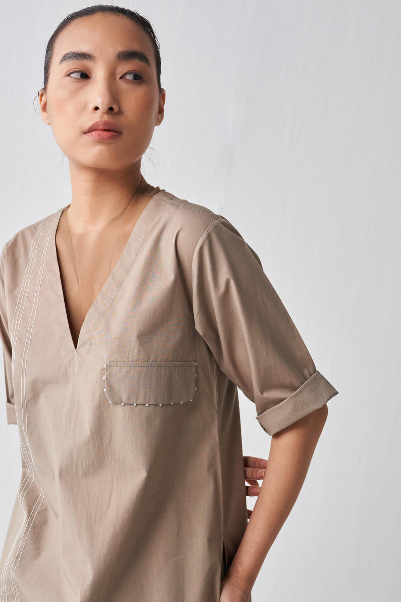 FLAP POCKET TUNIC CO-ORD (SET OF 3) Co-ord Set by THREE for women in Singapore