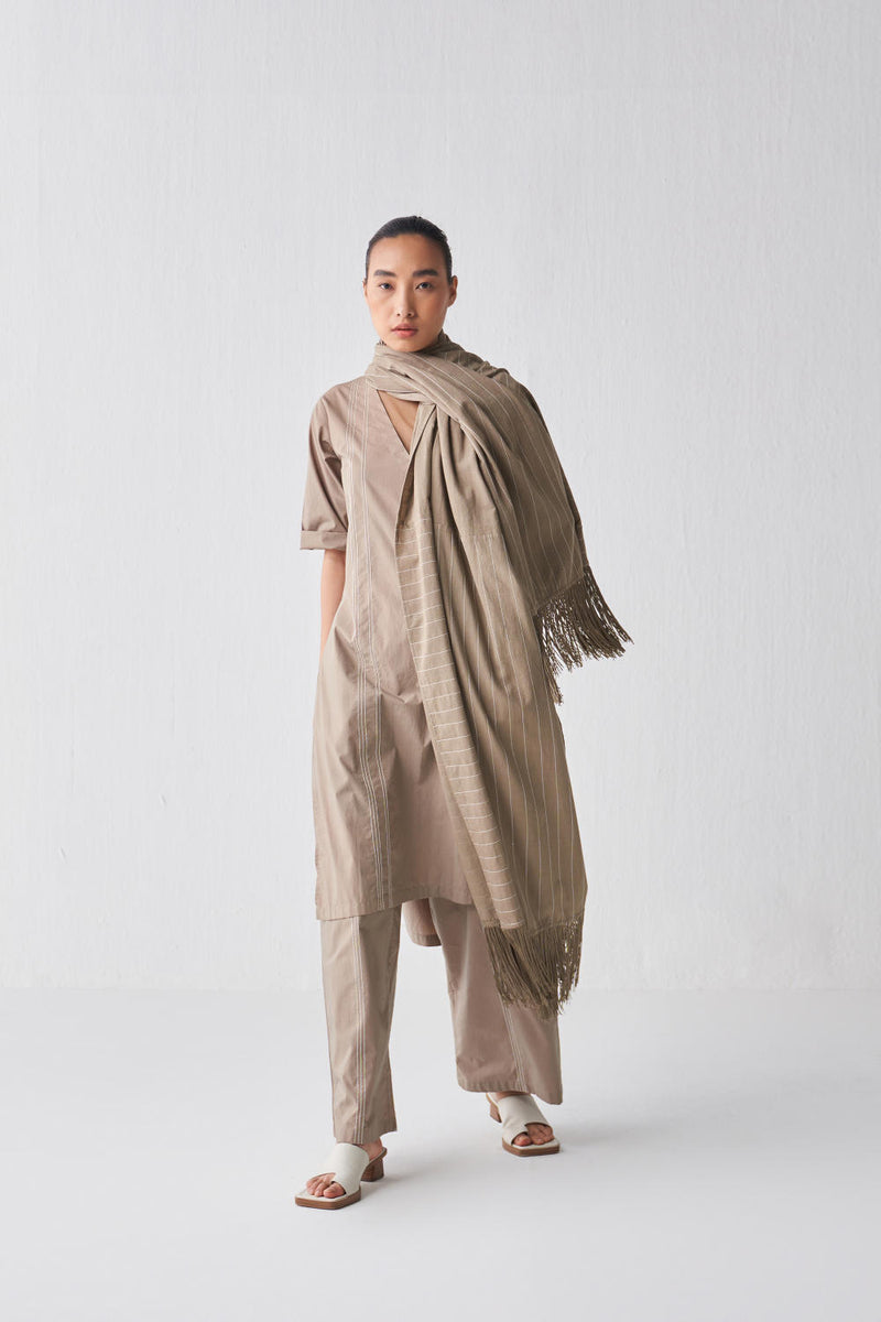 FLAP POCKET TUNIC CO-ORD (SET OF 3) Co-ord Set by THREE for women in Singapore