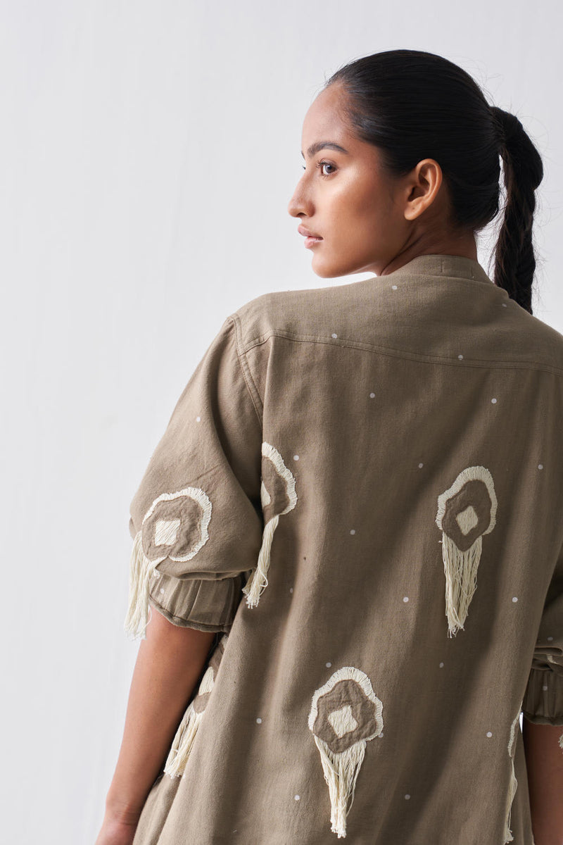 FRINGE BOMBER JACKET CO-ORD Co-ord Set by THREE for women in Singapore