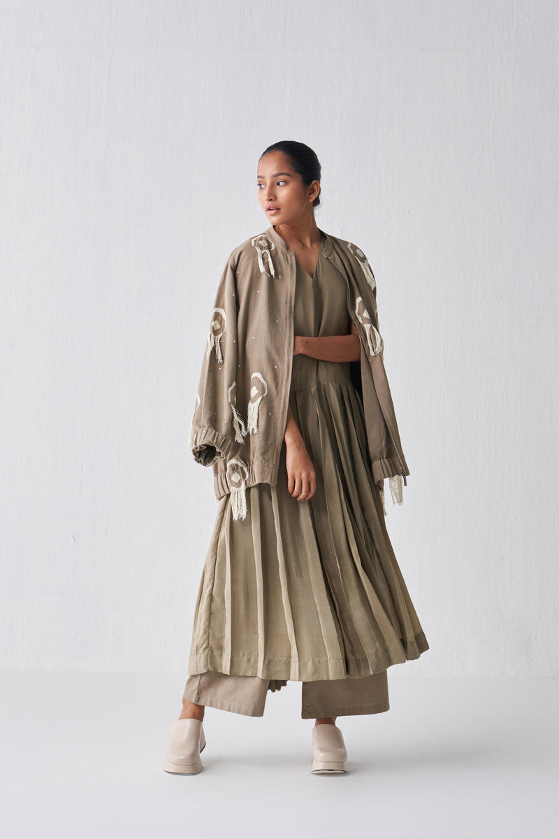 FRINGE BOMBER JACKET CO-ORD Co-ord Set by THREE for women in Singapore