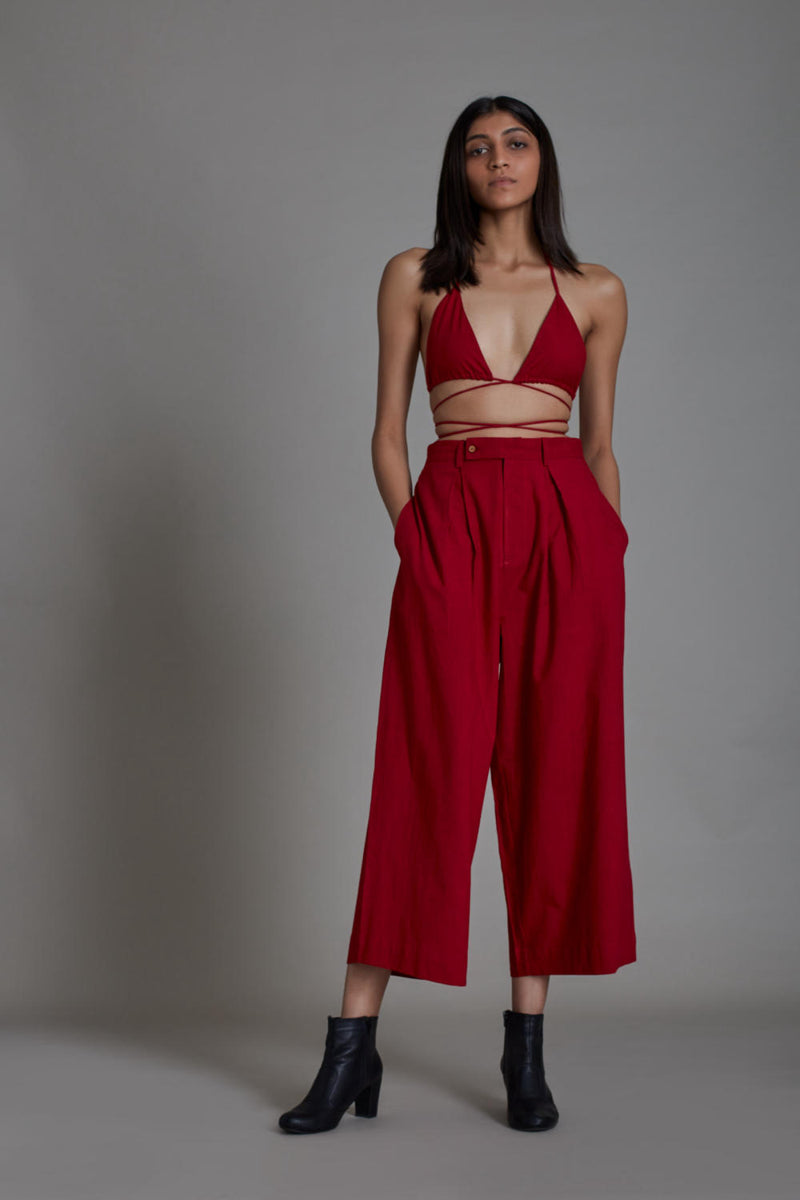 SOLITAIRE SET - RED Top & Tunics,Co-ord Set by Mati for women in Singapore