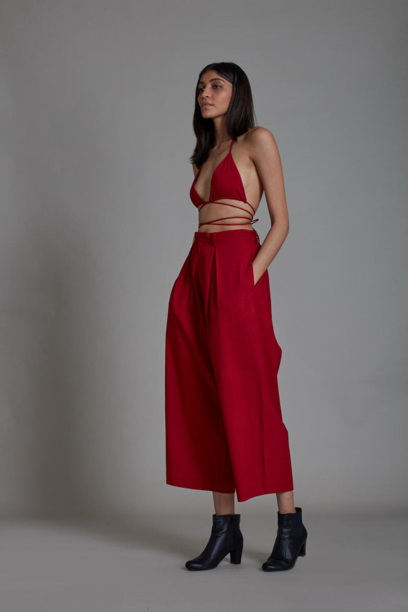 SOLITAIRE SET - RED Top & Tunics,Co-ord Set by Mati for women in Singapore