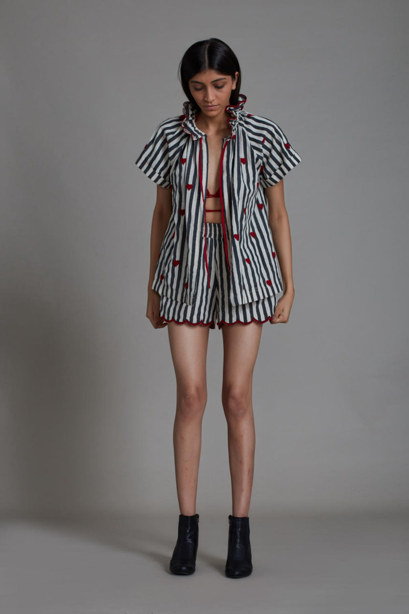 STRIPE TORA SET - BLACK (SET OF 3) Co-ord Set by Mati for women in Singapore