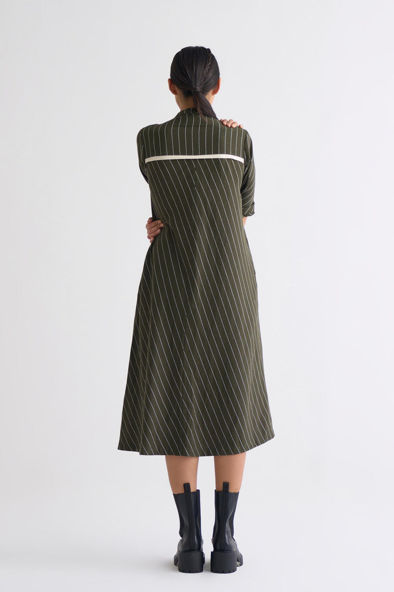 Trench Jacket Co-ord - Olive Dress,Co-ord Set,Top & Tunics,Jackets & Overlays by THREE for women in Singapore