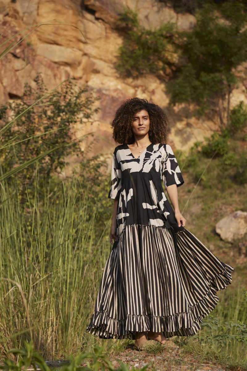 Longing Days Maxi Dress Dress by Khara Kapas in black for women in Singapore