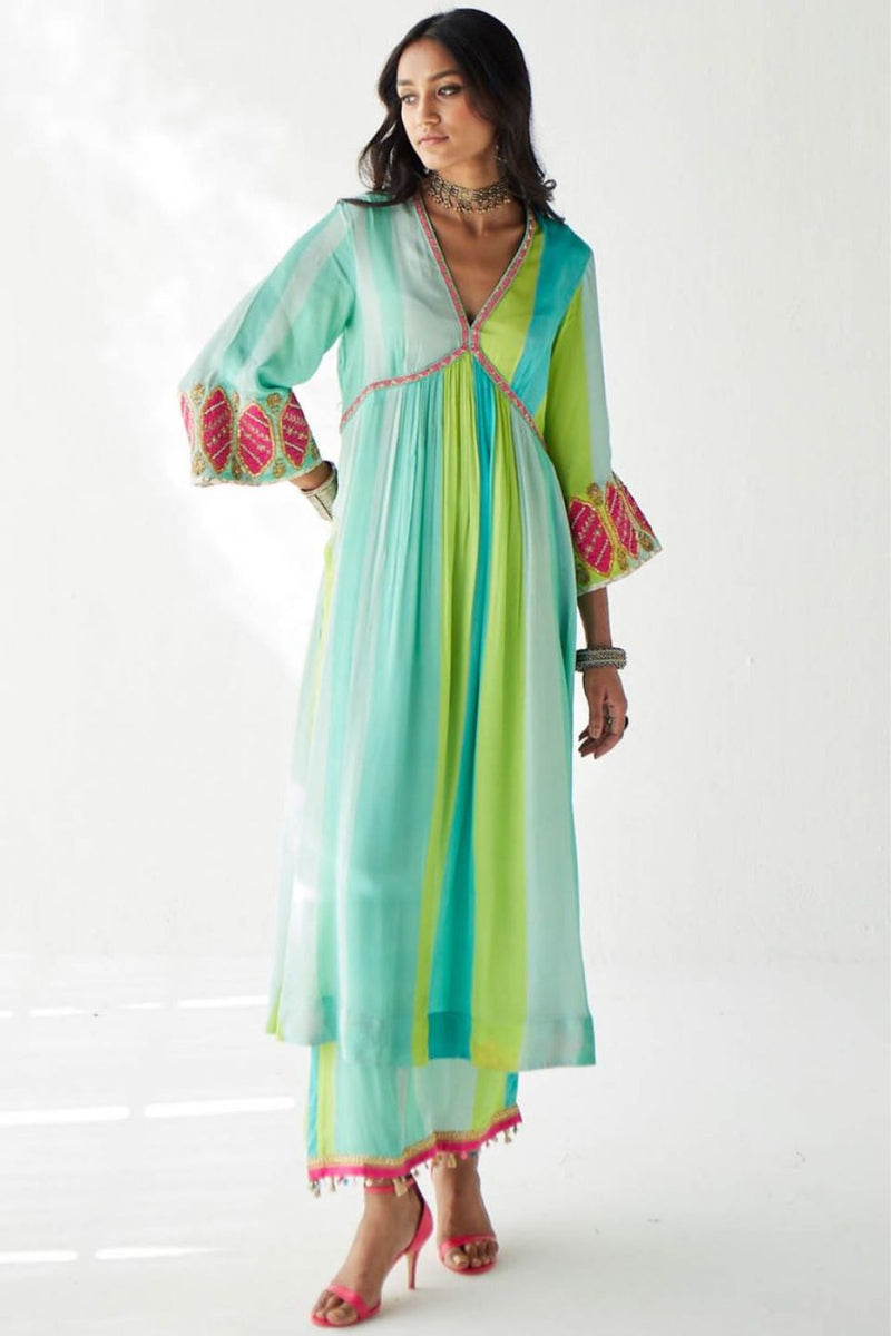 FEROZY BELL SLEEVE KURTA SET Kurta Sets by Rajiramniq for women in Singapore