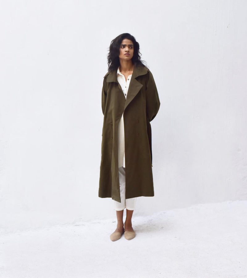 Willow Trench Coat Jackets & Overlays by Khara Kapas for women in Singapore