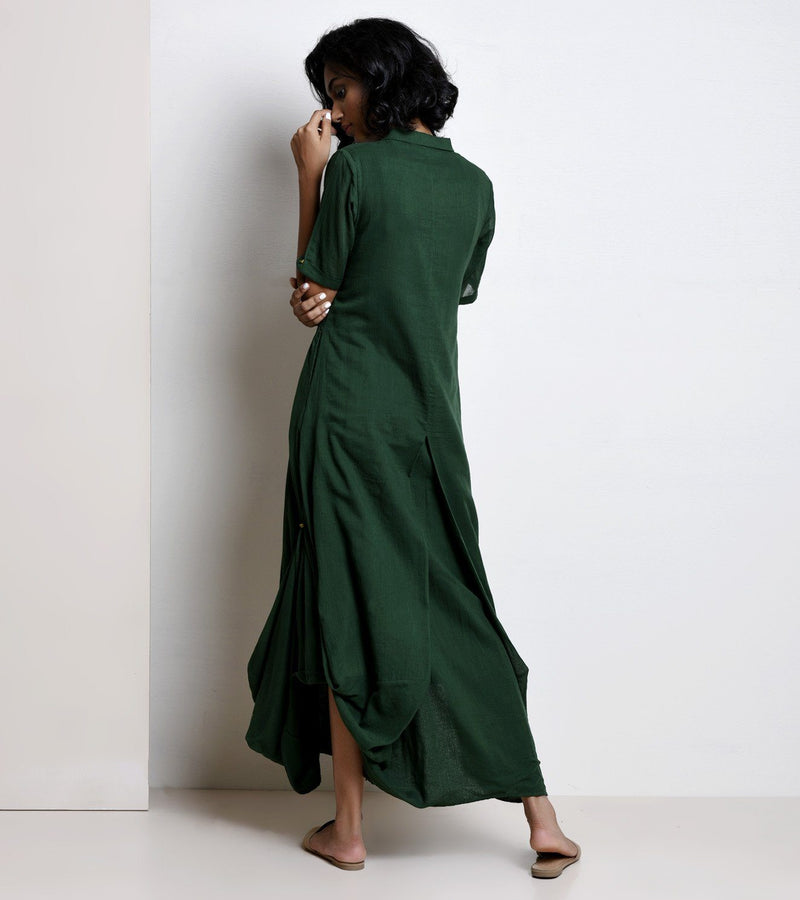 A DEODAR CALLED SERENDIPITY Dress by Khara Kapas in green for women in Singapore