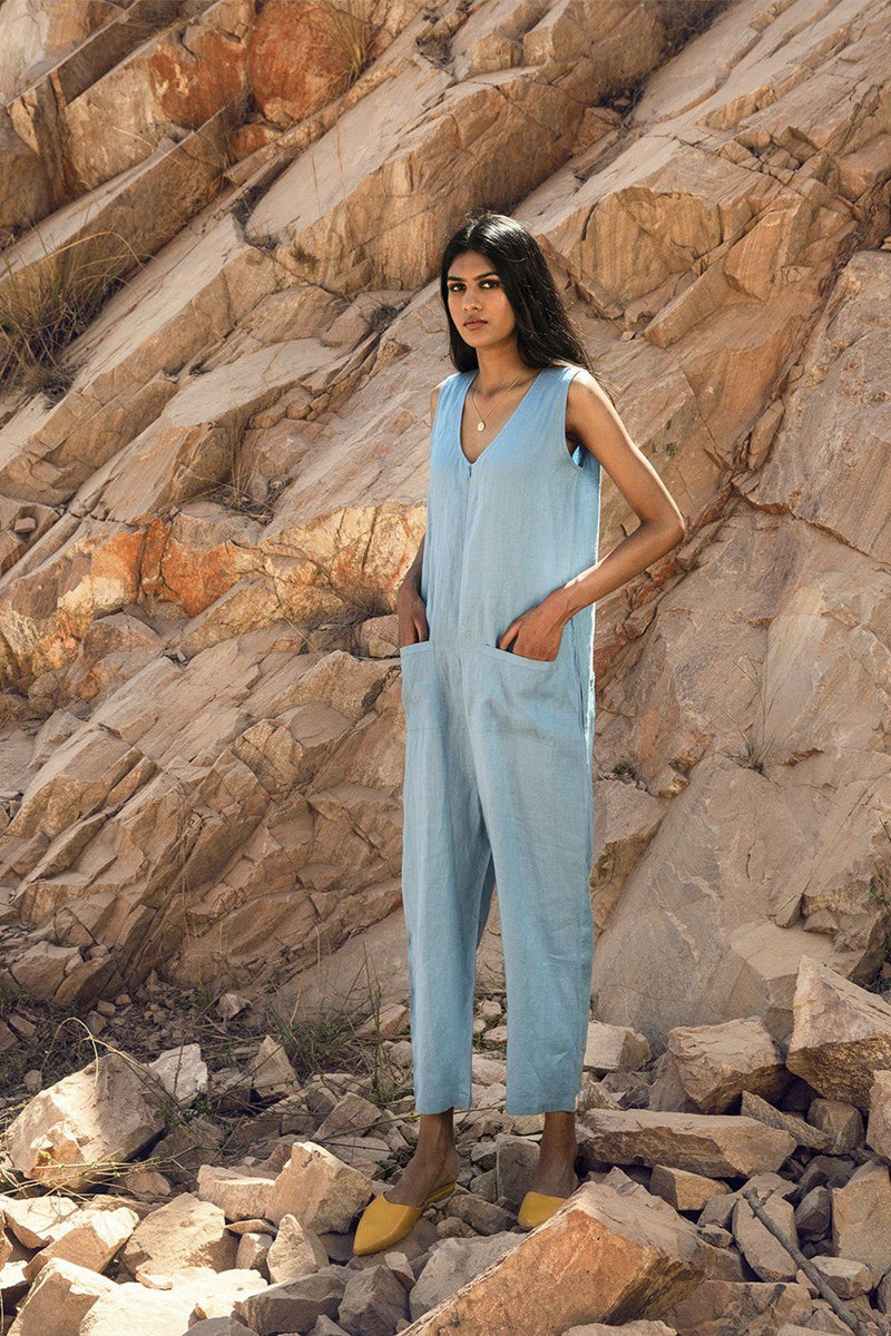 A Summer Story linen Jumpsuits by Khara Kapas for women in Singapore