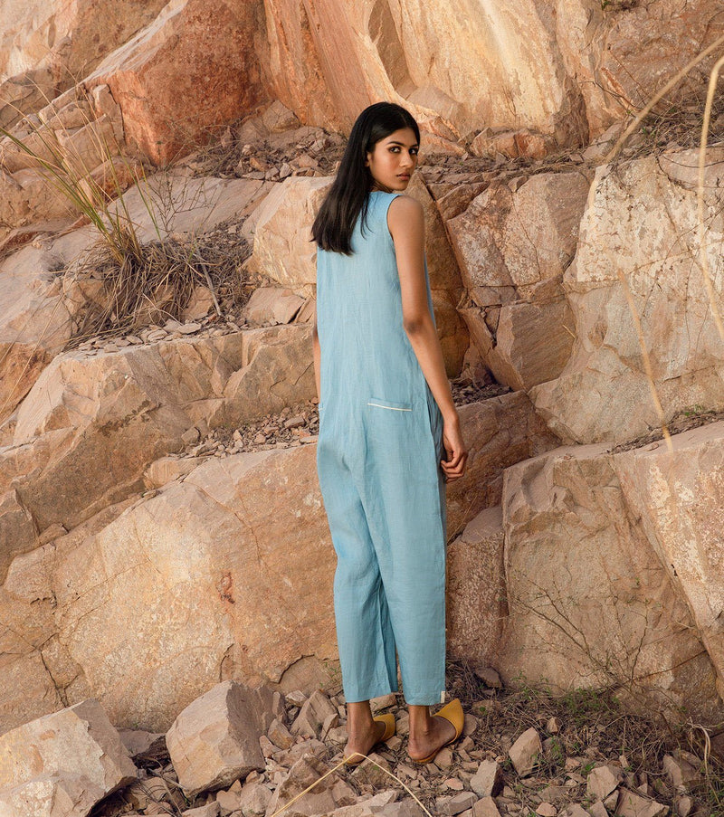 A Summer Story linen Jumpsuits by Khara Kapas for women in Singapore