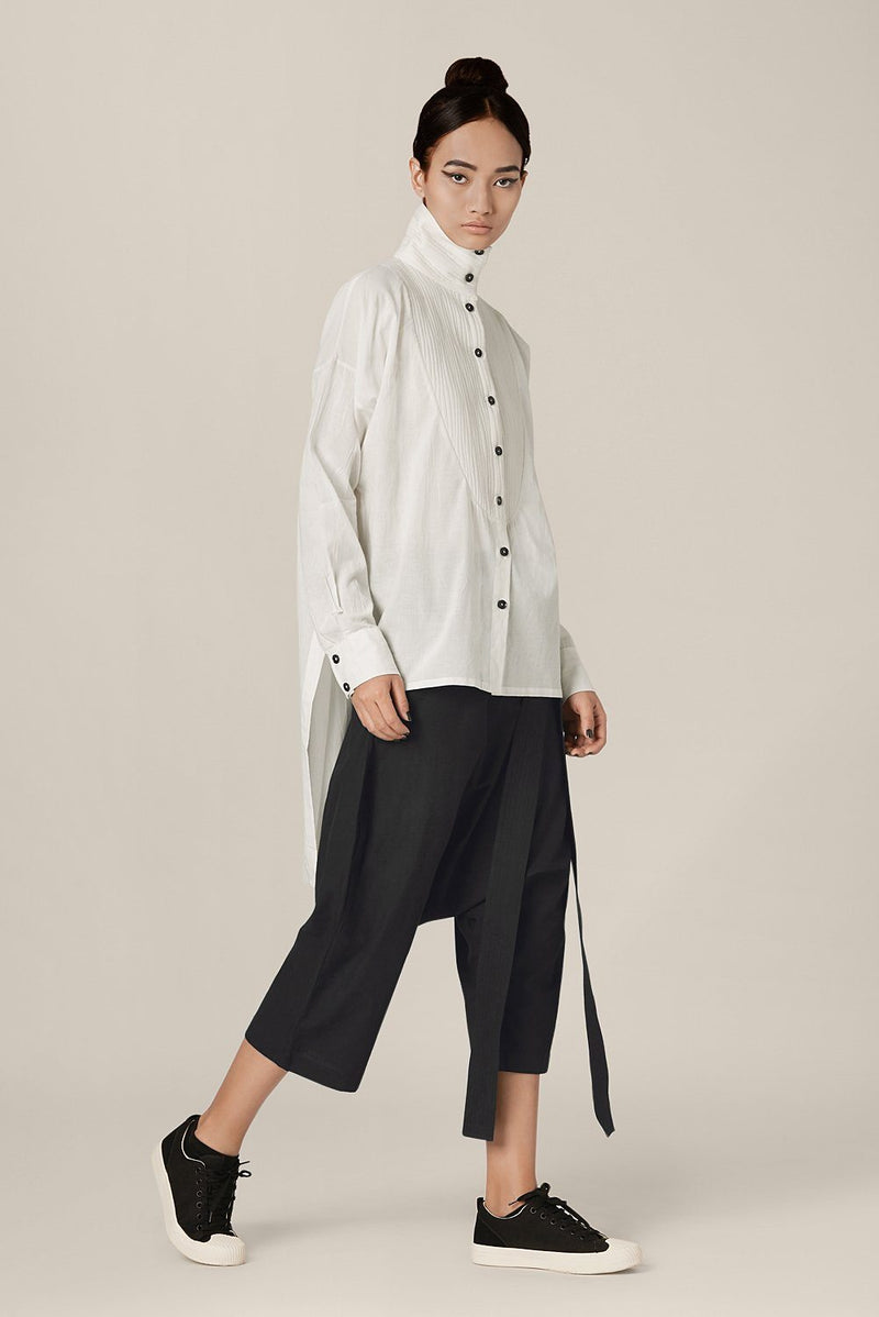 Acacius Shirt Top & Tunics by Chola in white color for women in Singapore