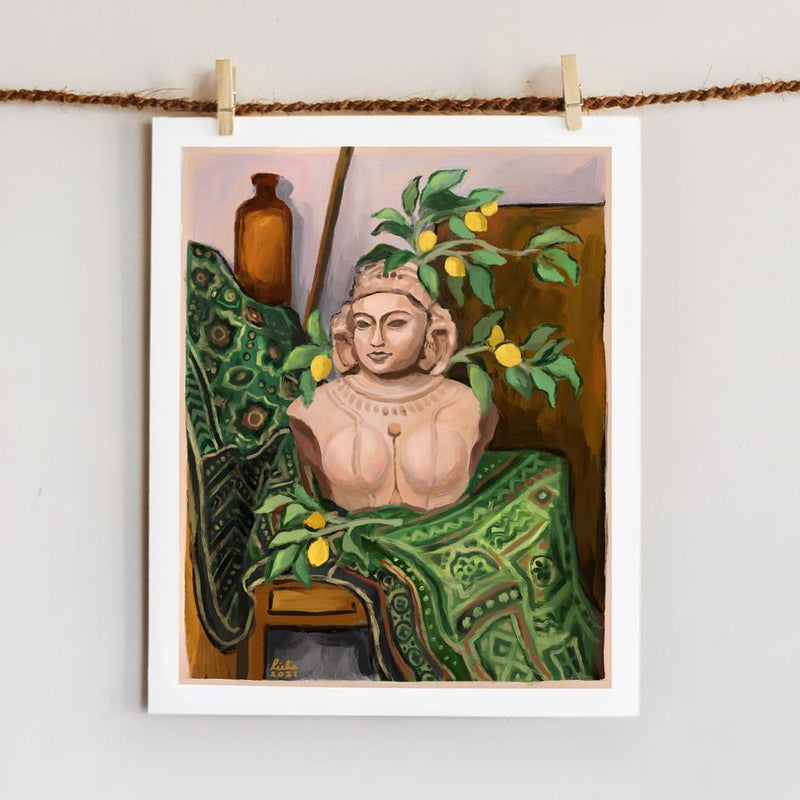 Ajrakh and Lemons Art Richa Kashelkar