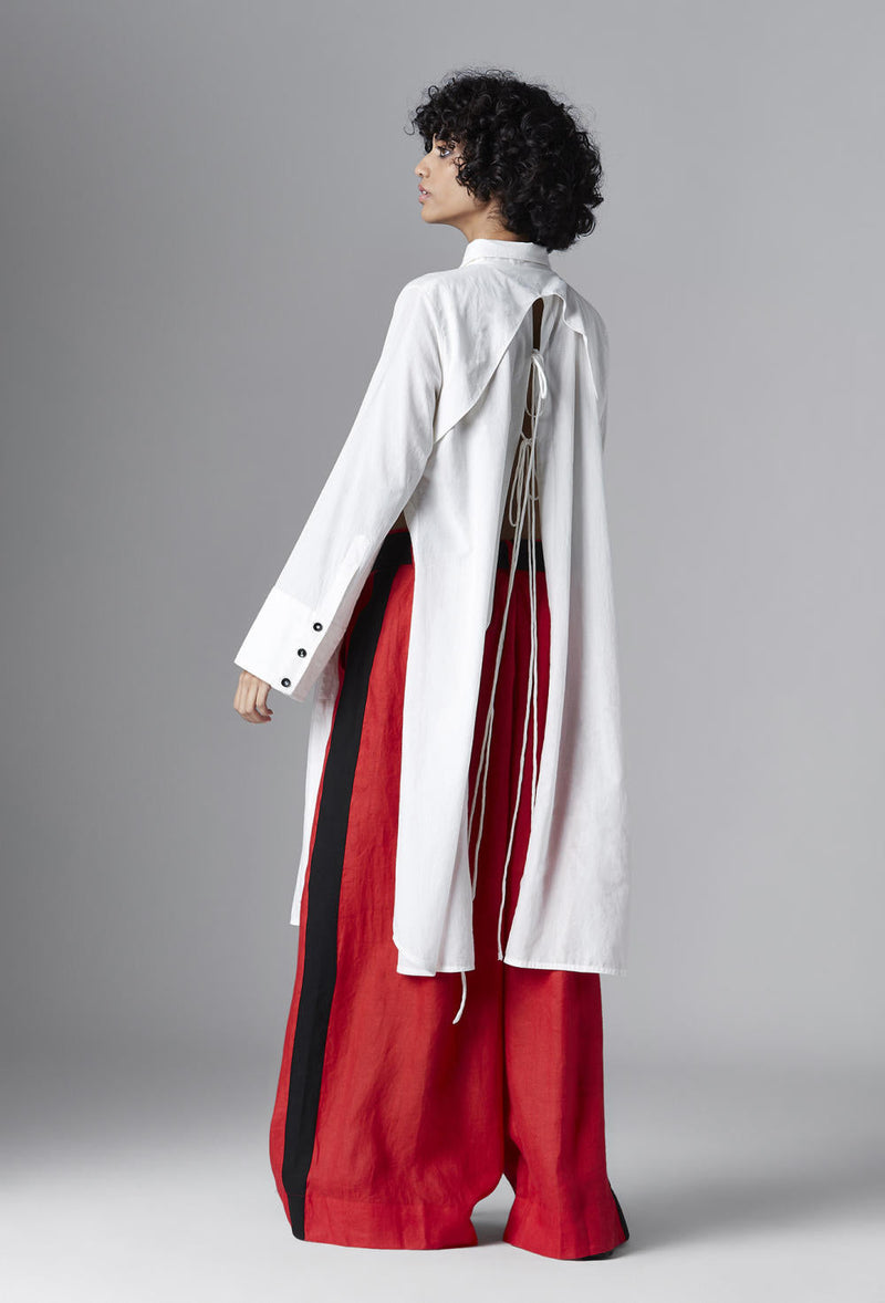 Alana Shirt Top & Tunics by Chola in white color for women in Singapore