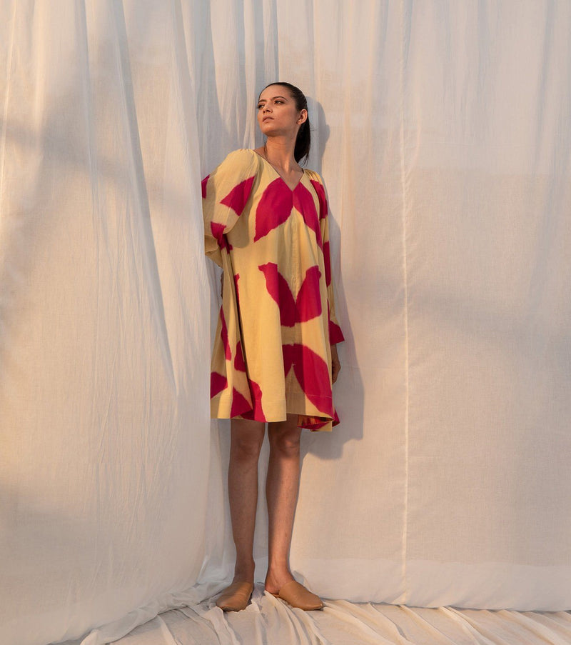 Althea Dress by Khara Kapas in red for women in Singapore