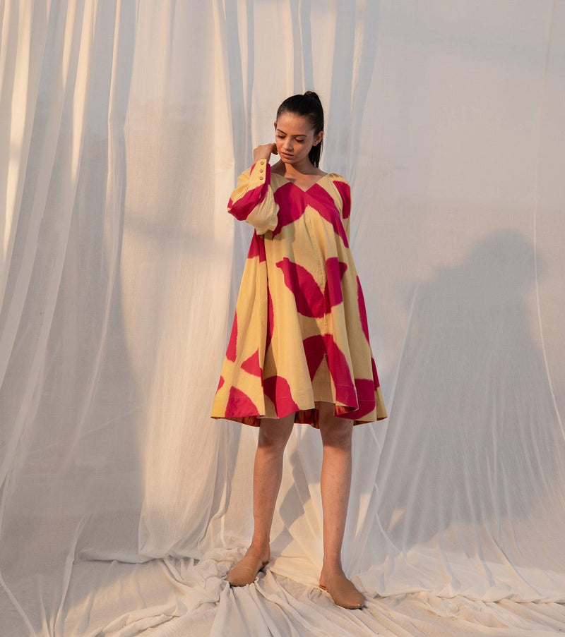 Althea Dress by Khara Kapas in red for women in Singapore