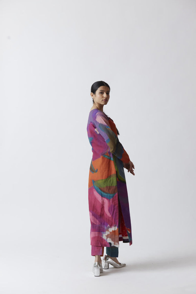 AMETHYST LINEN KURTA SET Kurta Sets by Yam for women in Singapore