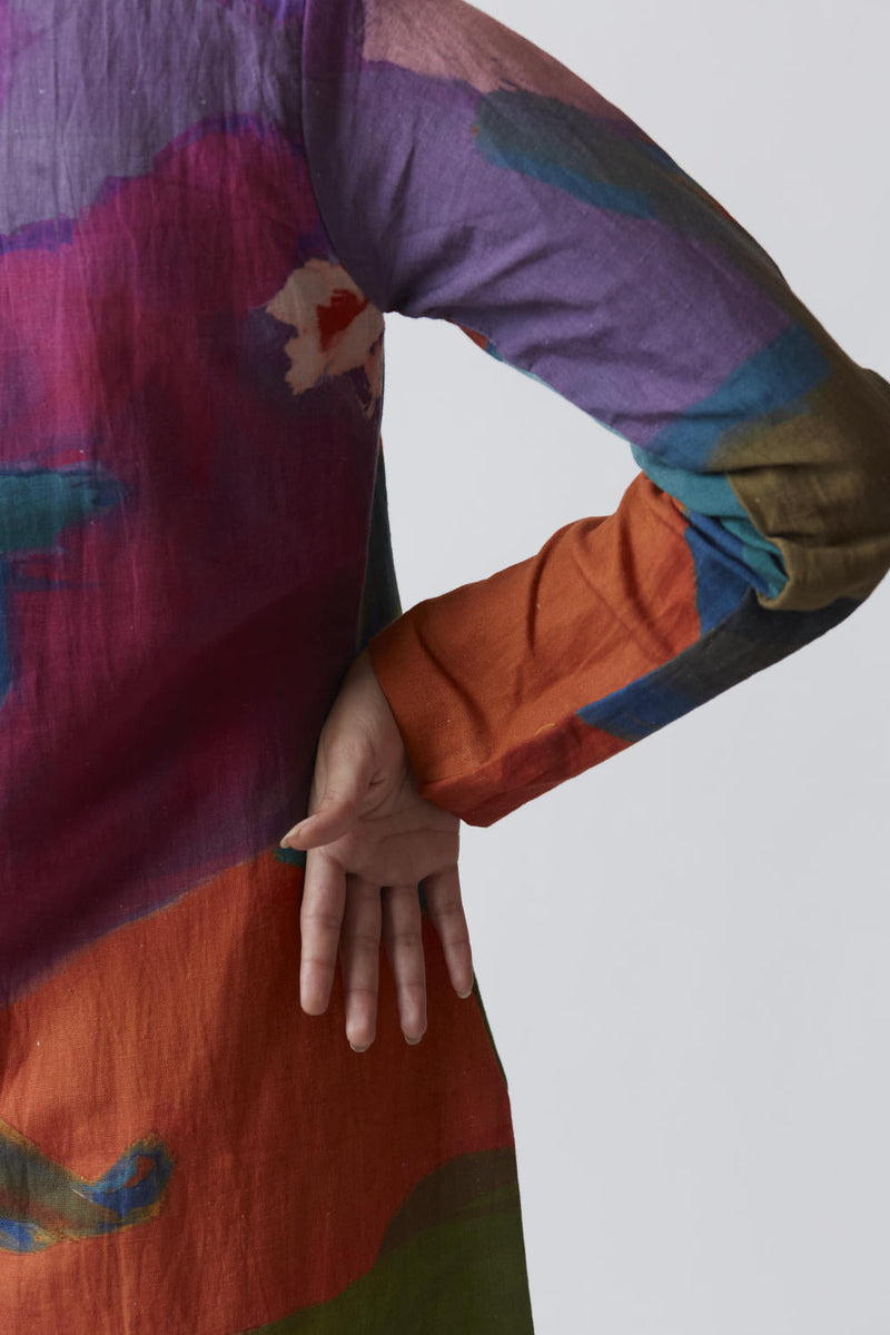 AMETHYST LINEN KURTA SET Kurta Sets by Yam for women in Singapore