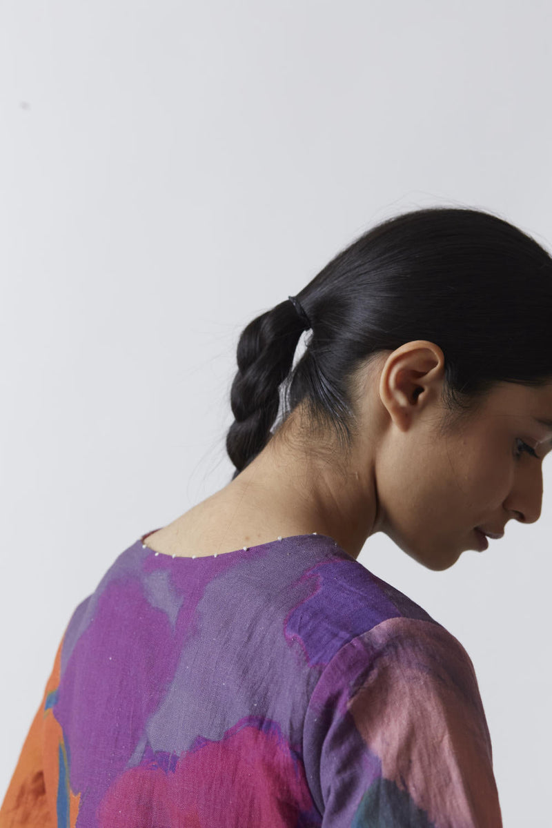 AMETHYST LINEN KURTA SET Kurta Sets by Yam for women in Singapore