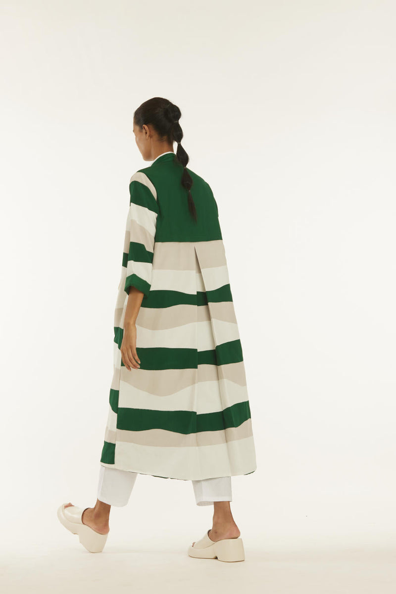 Applique Jacket Co-ord Emerald Green (Set of 3) Co-ord Set,Jackets & Overlays by THREE in white color for women in Singapore