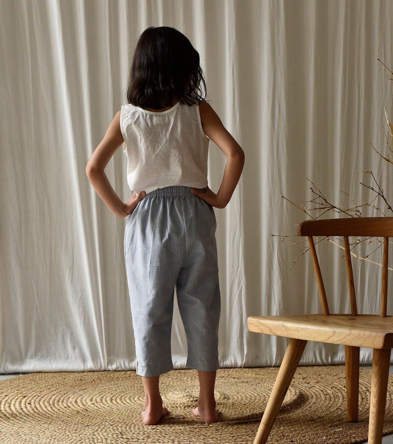 Ash Stripes pants Bottoms by Khara Kapas Kids for kids in Singapore