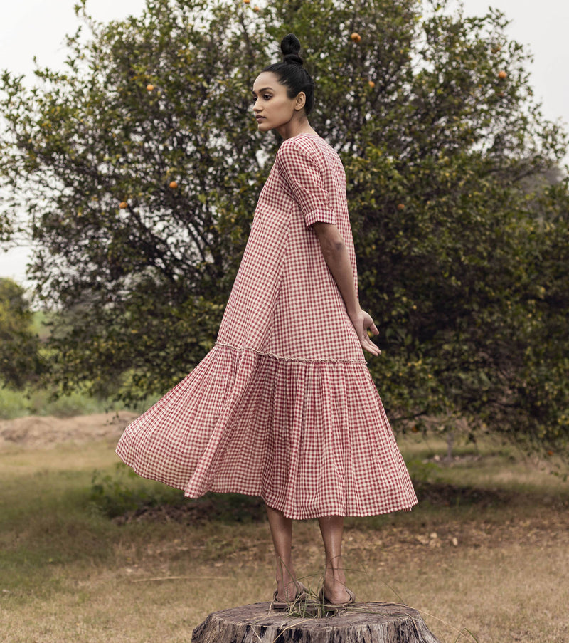 Autumn through my Window Dress by Khara Kapas for women in Singapore