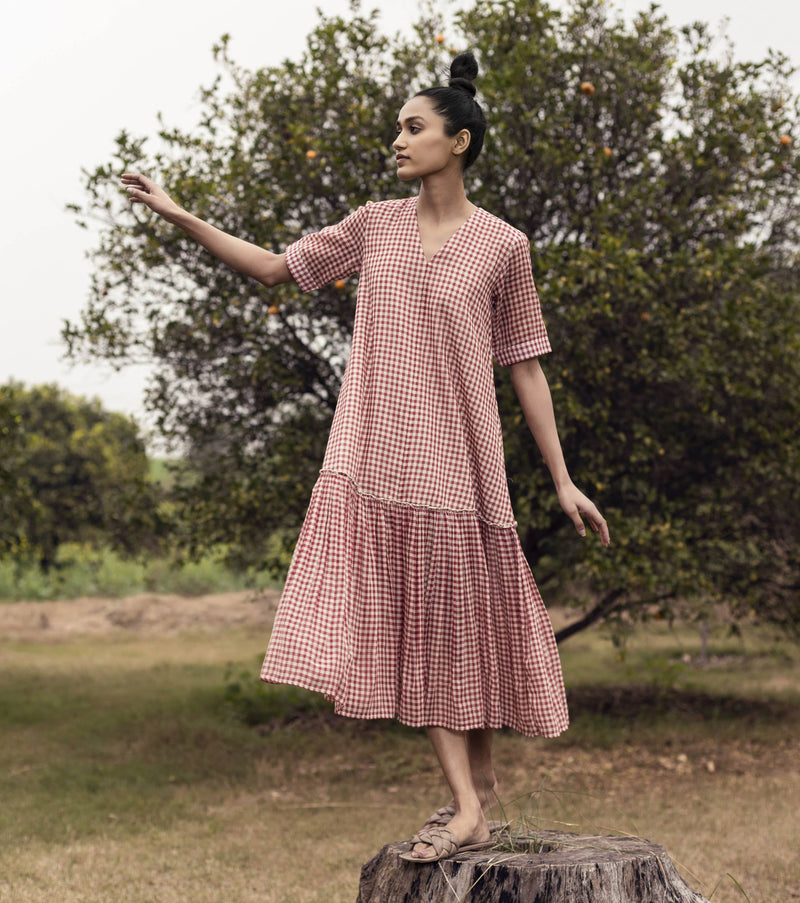 Autumn through my Window Dress by Khara Kapas for women in Singapore